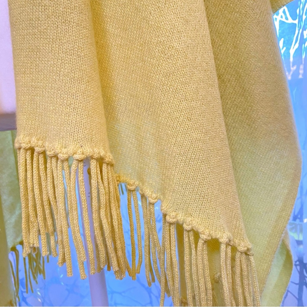 MINNIE ROSE GREEN CASHMERE HOODIE FRINGE SHAWL PONCHO CAPE - Picture 6 of 8